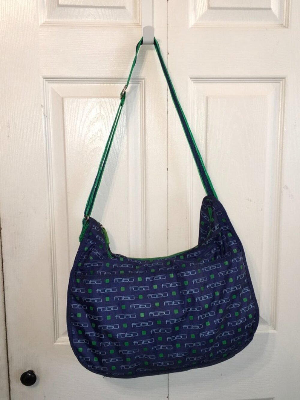 FUBU Monogram Canvas Slouchy Hobo Bag